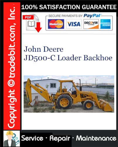 Product picture John Deere JD500-C Loader Backhoe Service Repair Manual Download ★