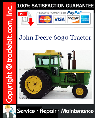 Product picture John Deere 6030 Tractor Service Repair Manual Download ★