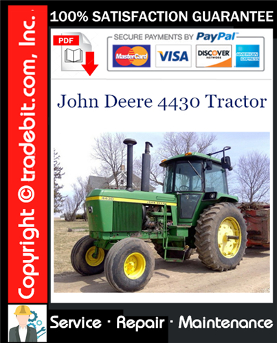 Product picture John Deere 4430 Tractor Service Repair Manual Download ★