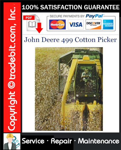 Product picture John Deere 499 Cotton Picker Service Repair Manual Download ★