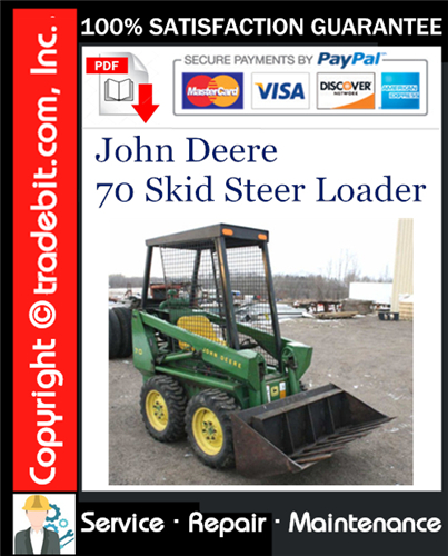 Product picture John Deere 70 Skid Steer Loader Service Repair Manual Download ★