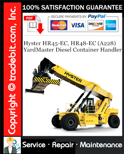 Product picture Hyster HR45-EC, HR48-EC (A228) YardMaster Diesel Container Handler Service Repair Manual Download ★