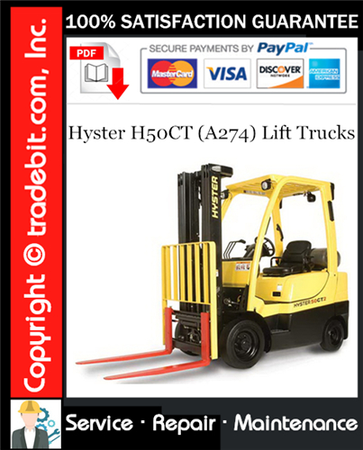 Product picture Hyster H50CT (A274) Lift Trucks Service Repair Manual Download ★