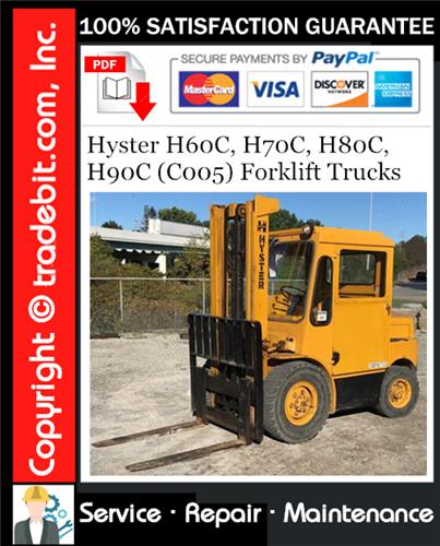 Product picture Hyster H60C, H70C, H80C, H90C (C005) Forklift Trucks Service Repair Manual Download ★