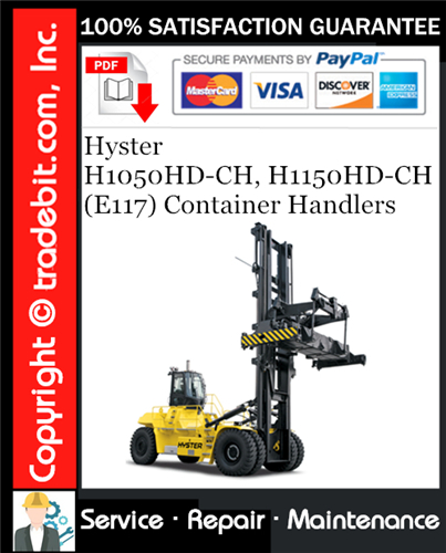 Product picture Hyster H1050HD-CH, H1150HD-CH (E117) Container Handlers Service Repair Manual Download ★