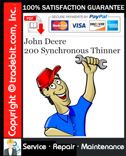 Product picture John Deere 200 Synchronous Thinner Service Repair Manual Download ★