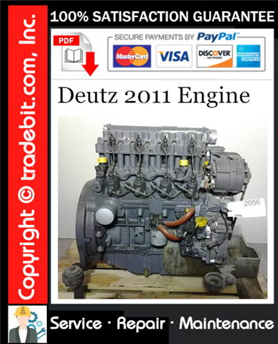 Product picture Deutz 2011 Engine Service Repair Manual Download ★
