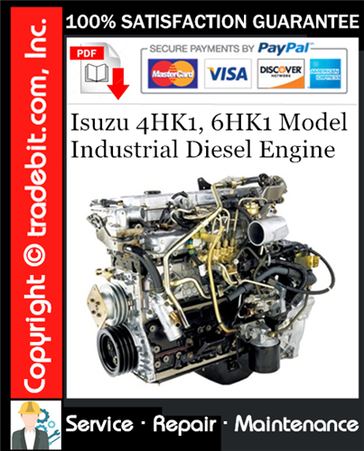 Product picture Isuzu 4HK1, 6HK1 Model Industrial Diesel Engine Service Repair Manual Download ★