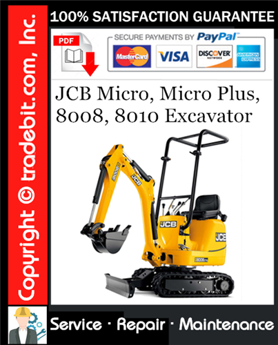 Product picture JCB Micro, Micro Plus, 8008, 8010 Excavator Service Repair Manual Download ★