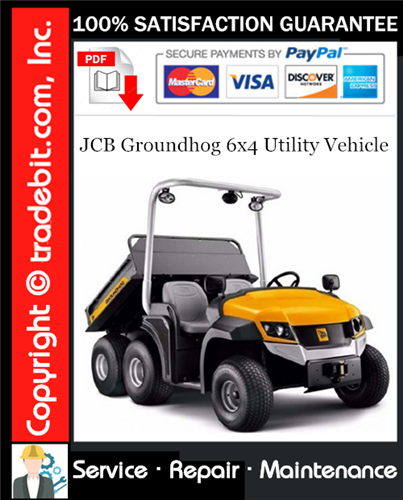 Product picture JCB Groundhog 6x4 Utility Vehicle Service Repair Manual Download ★