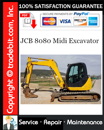 Product picture JCB 8080 Midi Excavator Service Repair Manual Download ★