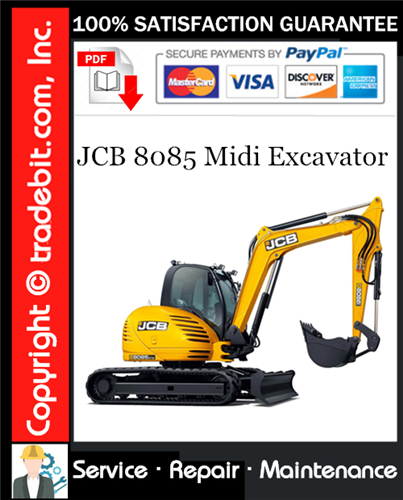 Product picture JCB 8085 Midi Excavator Service Repair Manual Download ★