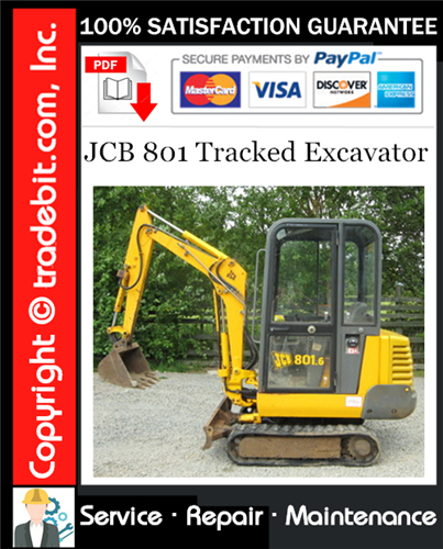 Product picture JCB 801 Tracked Excavator Service Repair Manual Download ★