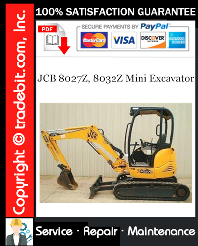 Product picture JCB 8027Z, 8032Z Mini Excavator Service Repair Manual Download ★