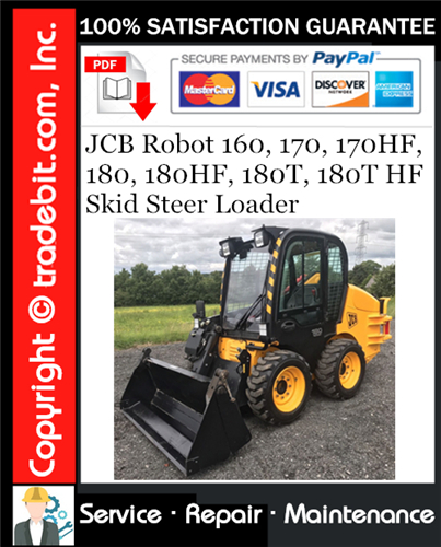 Product picture JCB Robot 160, 170, 170HF, 180, 180HF, 180T, 180T HF Skid Steer Loader Service Repair Manual Download ★