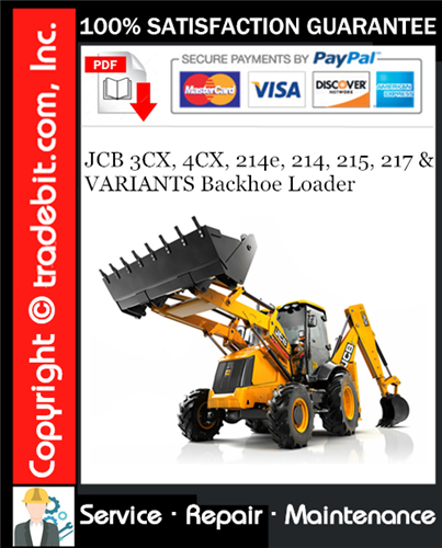 Product picture JCB 3CX, 4CX, 214e, 214, 215, 217 & VARIANTS Backhoe Loader Service Repair Manual Download (S/N: 3CX 4CX - 460001 to 499999, 3CX 4CX - 920001 to 930000, 214e 214 215 217 - 900001 Onwards) ★