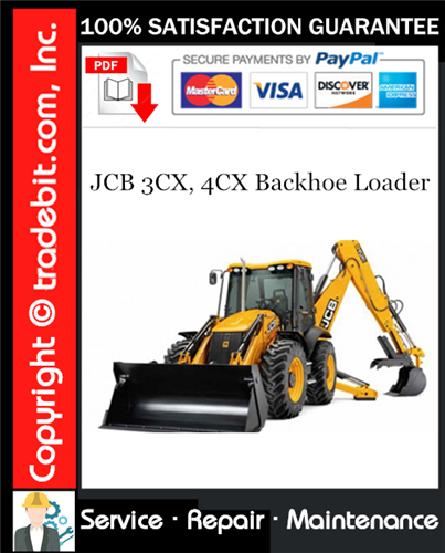 Product picture JCB 3CX, 4CX Backhoe Loader Service Repair Manual Download (S/N: 2000000 onwards) ★