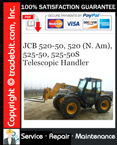 Product picture JCB 520-50, 520 (N. Am), 525-50, 525-50S Telescopic Handler Service Repair Manual Download ★