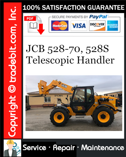 Product picture JCB 528-70, 528S Telescopic Handler Service Repair Manual Download ★