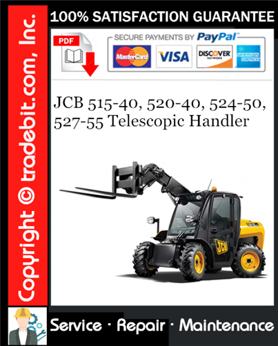 Product picture JCB 515-40, 520-40, 524-50, 527-55 Telescopic Handler Service Repair Manual Download ★