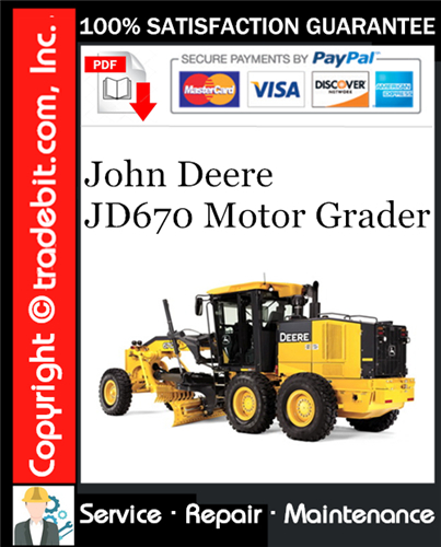 Product picture John Deere JD670 Motor Grader Service Repair Manual Download ★