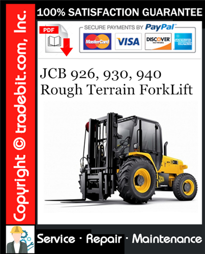 Product picture JCB 926, 930, 940 Rough Terrain ForkLift Service Repair Manual Download ★
