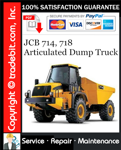 Product picture JCB 714, 718 Articulated Dump Truck Service Repair Manual Download ★