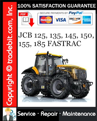 Product picture JCB 125, 135, 145, 150, 155, 185 FASTRAC Service Repair Manual Download ★