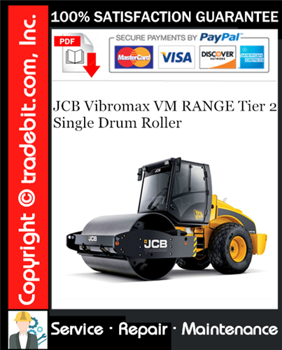 Product picture JCB Vibromax VM RANGE Tier 2 Single Drum Roller Service Repair Manual Download ★