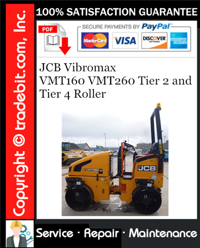 Product picture JCB Vibromax VMT160 VMT260 Tier 2 and Tier 4 Roller Service Repair Manual Download ★