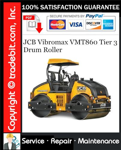 Product picture JCB Vibromax VMT860 Tier 3 Drum Roller Service Repair Manual Download ★