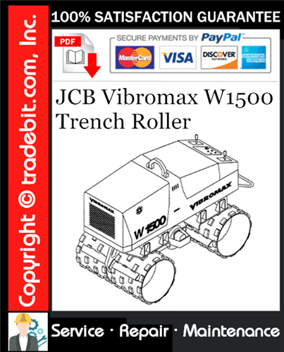 Product picture JCB Vibromax W1500 Trench Roller Service Repair Manual Download (up to Serial Number JKC42000799) ★