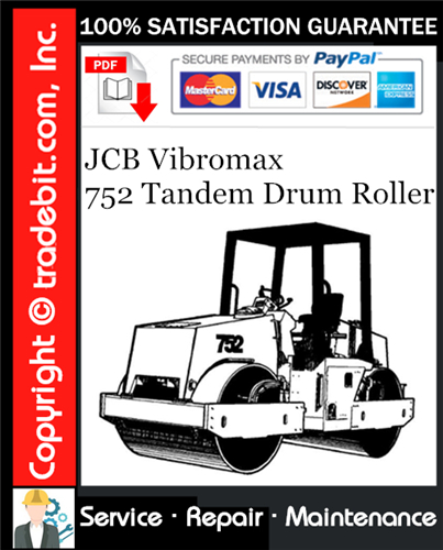 Product picture JCB Vibromax 752 Tandem Drum Roller Service Repair Manual Download ★