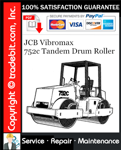 Product picture JCB Vibromax 752c Tandem Drum Roller Service Repair Manual Download ★