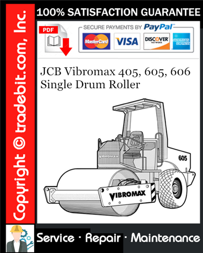 Product picture JCB Vibromax 405, 605, 606 Single Drum Roller Service Repair Manual Download ★