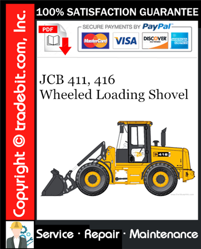 Product picture JCB 411, 416 Wheeled Loading Shovel Service Repair Manual Download ★