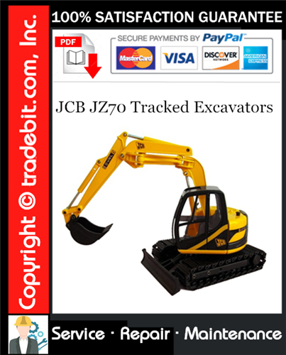 Product picture JCB JZ70 Tracked Excavators Service Repair Manual Download ★