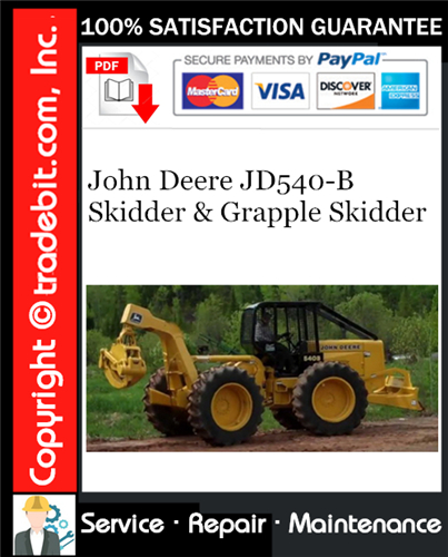 Product picture John Deere JD540-B Skidder & Grapple Skidder Repair Technical Manual Download ★