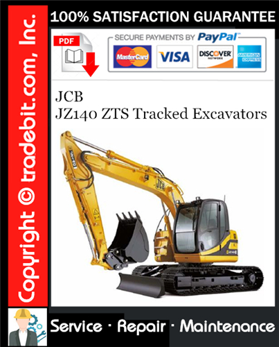 Product picture JCB JZ140 ZTS Tracked Excavators Service Repair Manual Download ★