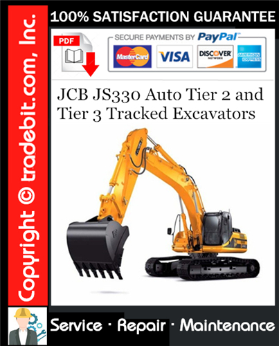 Product picture JCB JS330 Auto Tier 2 and Tier 3 Tracked Excavators Service Repair Manual Download ★