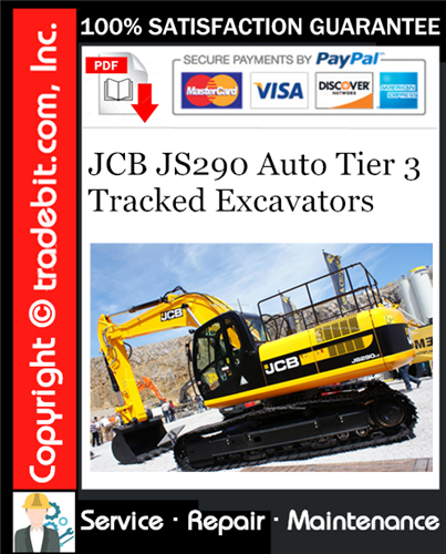 Product picture JCB JS290 Auto Tier 3 Tracked Excavators Service Repair Manual Download ★