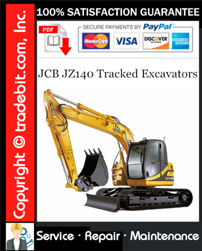 Product picture JCB JZ140 Tracked Excavators Service Repair Manual Download ★