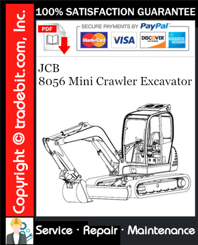 Product picture JCB 8056 Mini Crawler Excavator Service Repair Manual Download ★