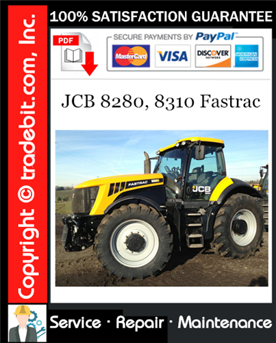 Product picture JCB 8280, 8310 Fastrac Service Repair Manual Download ★