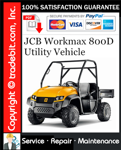 Product picture JCB Workmax 800D Utility Vehicle Service Repair Manual Download ★