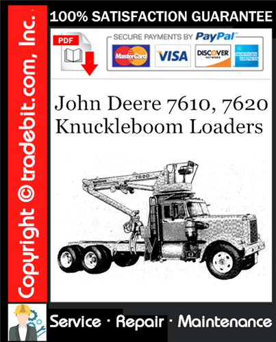 Product picture John Deere 7610, 7620 Knuckleboom Loaders Service Repair Manual Download ★
