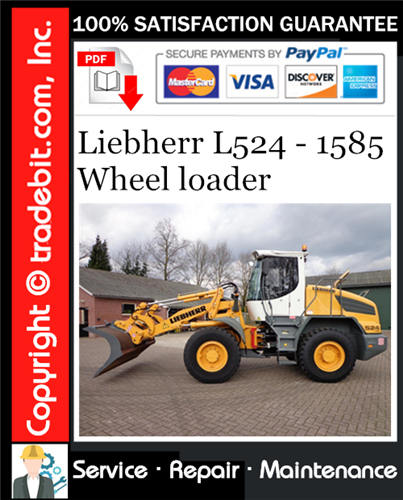 Product picture Liebherr L524 - 1585 Wheel loader Service Repair Manual Download ★