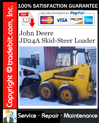 Product picture John Deere JD24A Skid-Steer Loader Service Repair Manual Download ★
