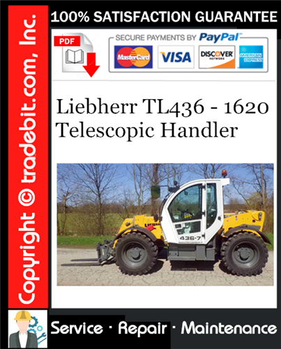 Product picture Liebherr TL436 - 1620 Telescopic Handler Service Repair Manual Download ★