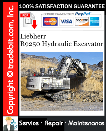 Product picture Liebherr R9250 Hydraulic Excavator Service Repair Manual Download ★